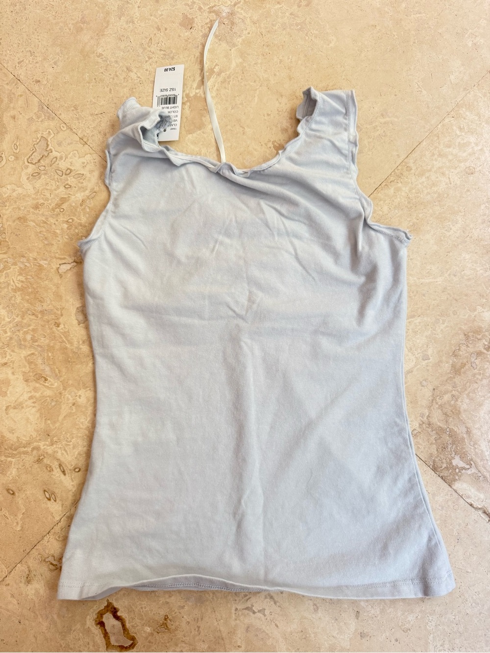 John Galt Light Blue Ruffle Top - Picture 4 of 4